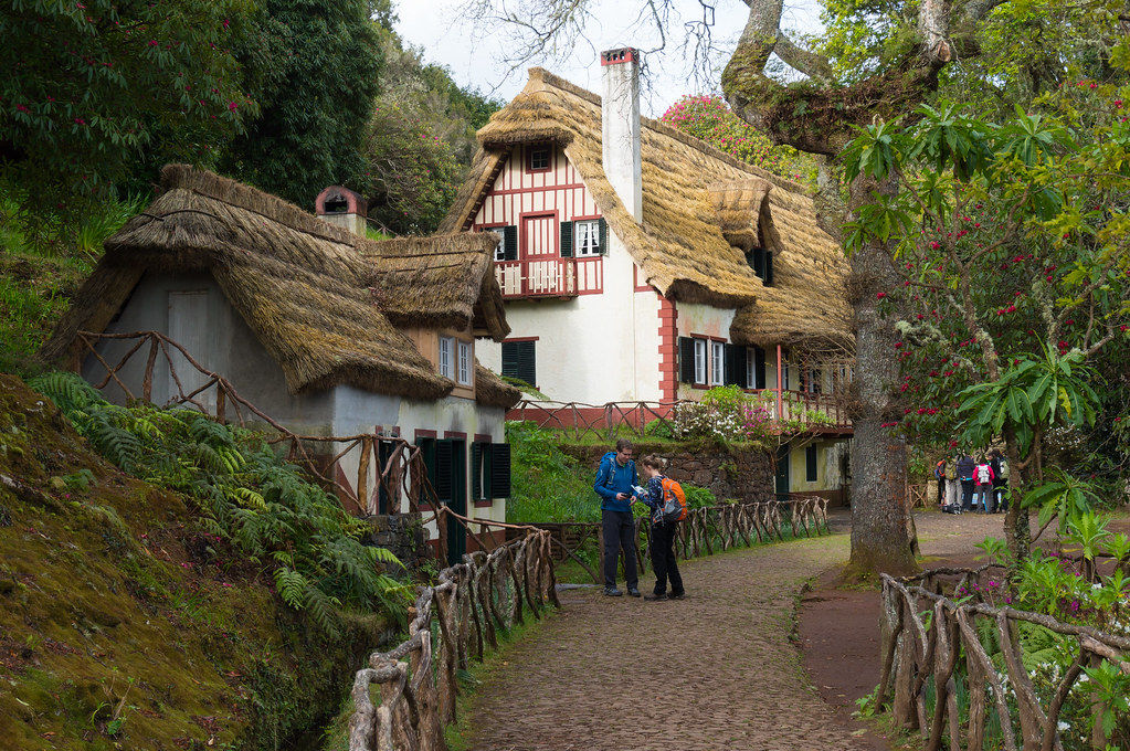 The thatched houses of the Queimadas forest park