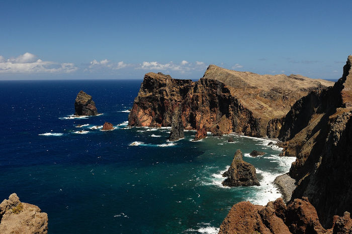 the rugged coastline of Sao Lourenco