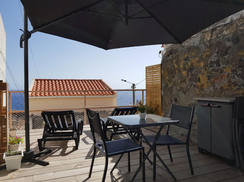 La terrasse avec vue sur la mer