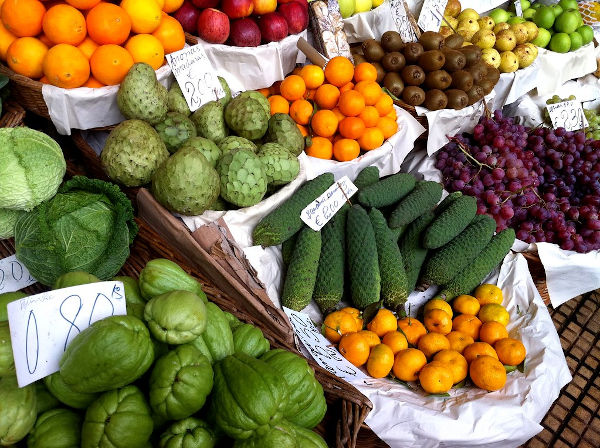 stand de fruits et legumes, marché couvert funchal