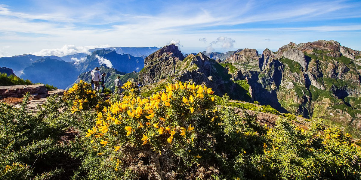 view of Pico Das Torres, mountain in Madeira