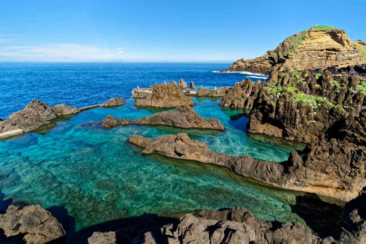 The turquoise waters of Porto Moniz's natural pools